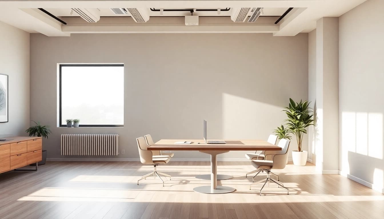 Showcasing a professional workspace for Unternehmensberatung with modern design and natural lighting highlights.