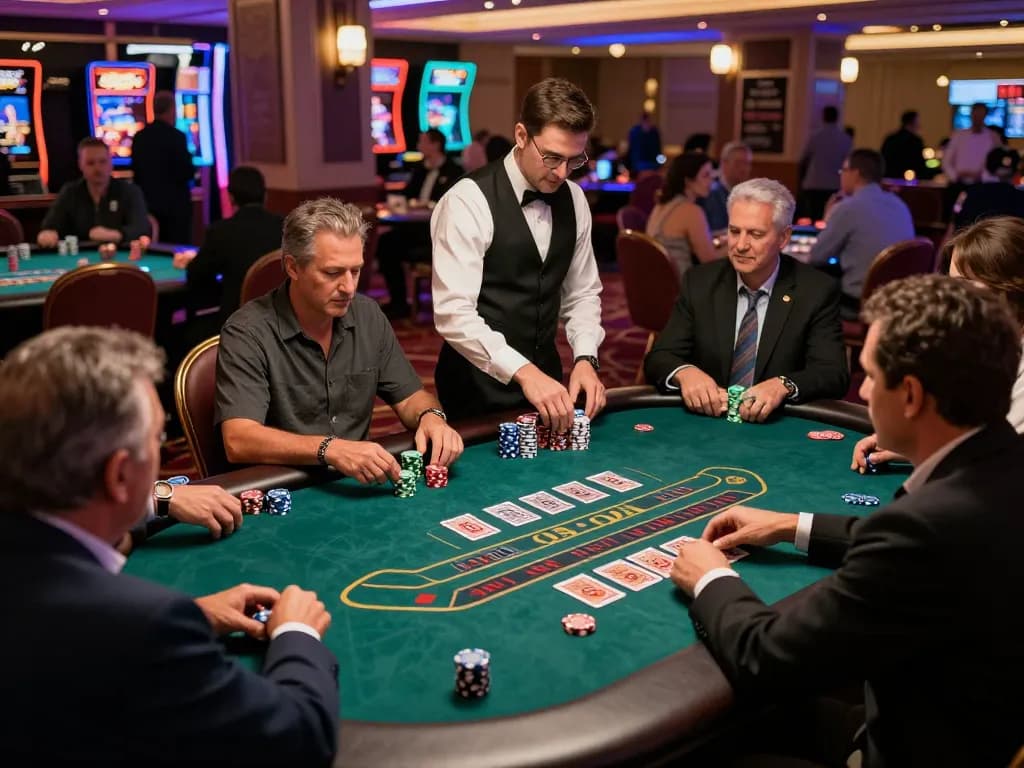 Experience the thrill of live blackjack at https://va88.uno/ with players strategizing their next moves in Las Vegas.