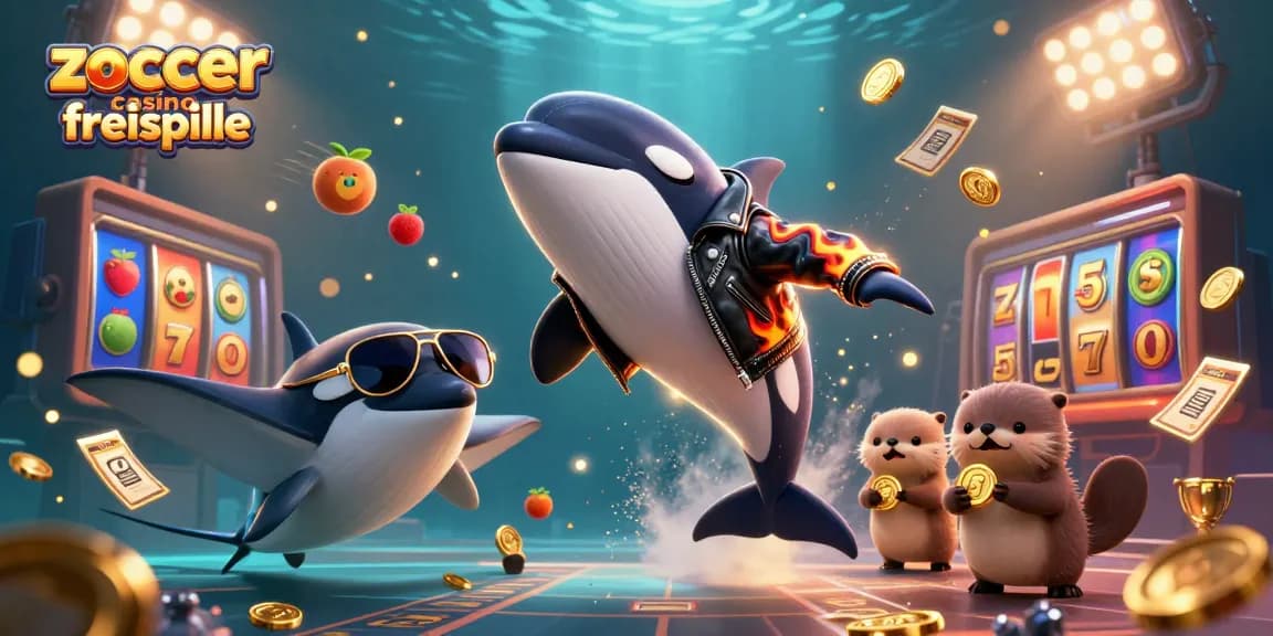 Experience the thrill of zoccer casino freispiele with dynamic characters and casino elements in a vivid 3D scene.