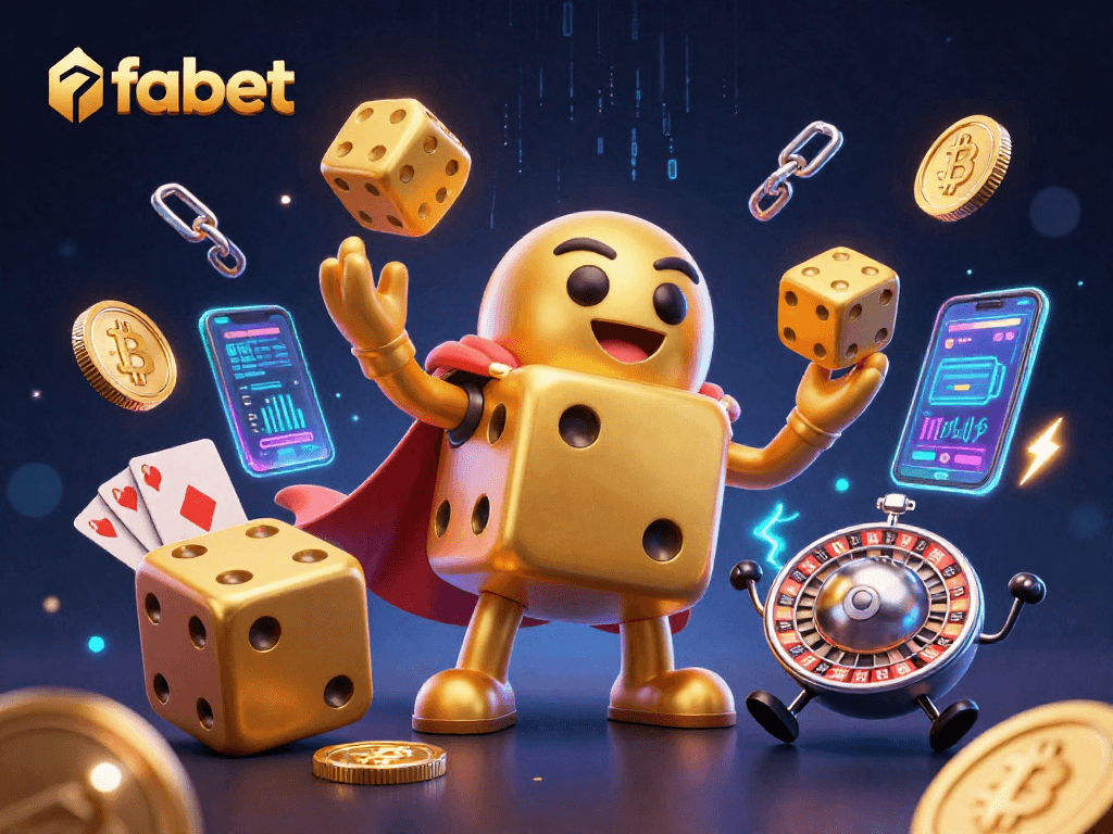 Engage in thrilling gameplay with fabet’s vibrant casino elements represented in a dynamic 3D scene.