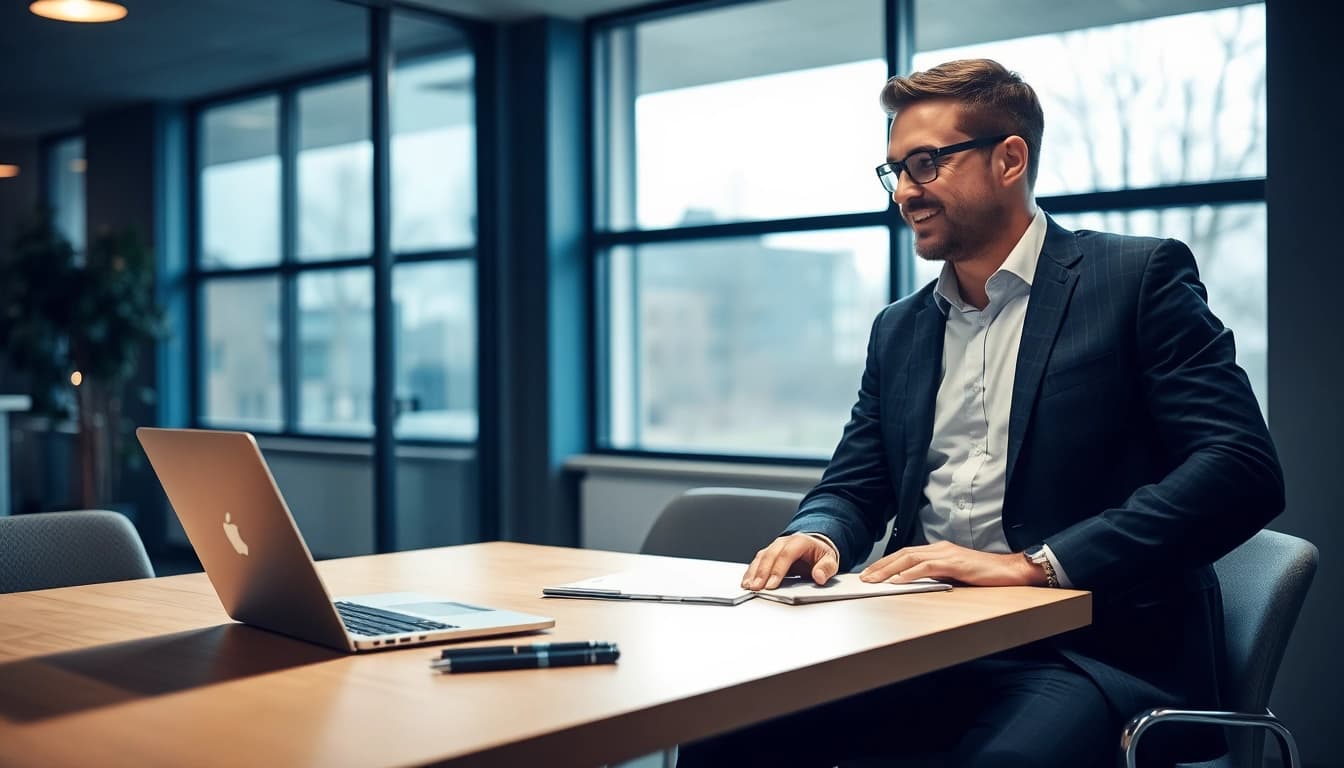 Headhunter Oberhausen berät qualifizierten Kandidaten in einem modernen Büro.