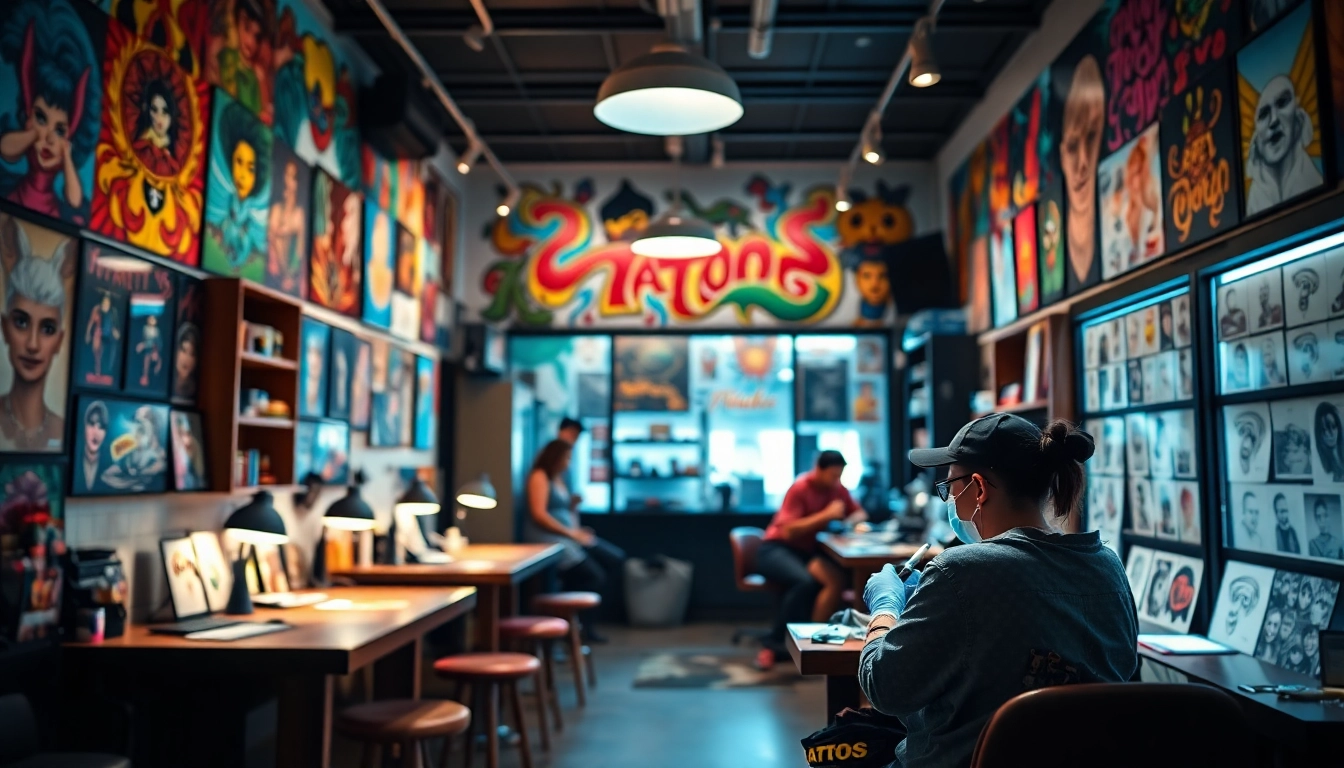 Talented artist working in a Tattoo Studio München, creating detailed and vibrant tattoos for clients.