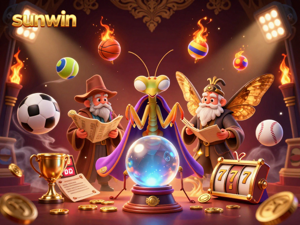 Engage with sunwin's thrilling sports betting environment featuring fortune tellers and dynamic game elements.