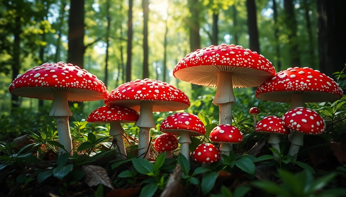Fliegenpilz bestellen: Hochwertige Fliegenpilze in naturaler Umgebung fotografiert.