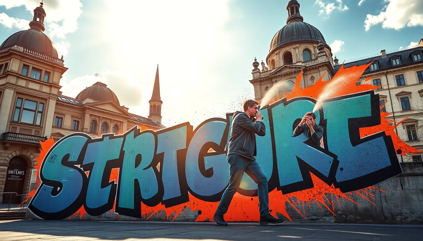 Erleben Sie beeindruckende Graffiti Stuttgart mit kreativen Künstlern, die lebendige Wandgemälde erschaffen.