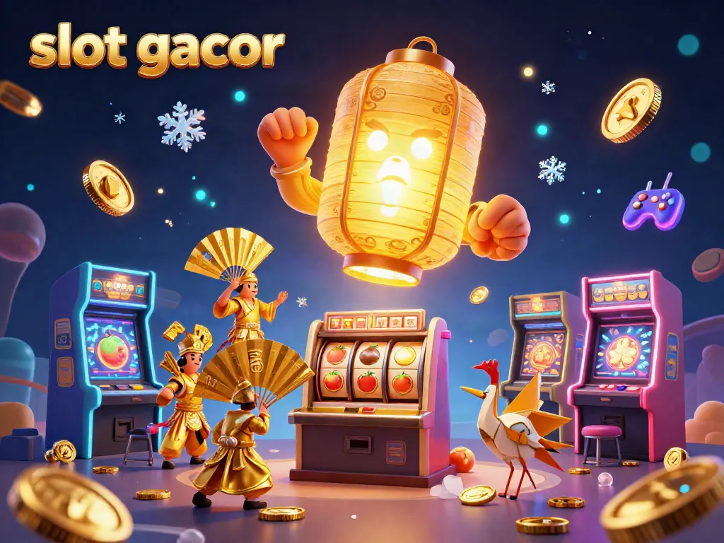 Experience thrilling gameplay with slot gacor, featuring dynamic casino elements in an engaging 3D scene.