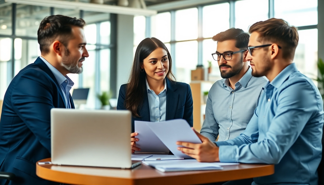 Headhunter Ingenieure trifft Ingenieure in einem modernen Büro.