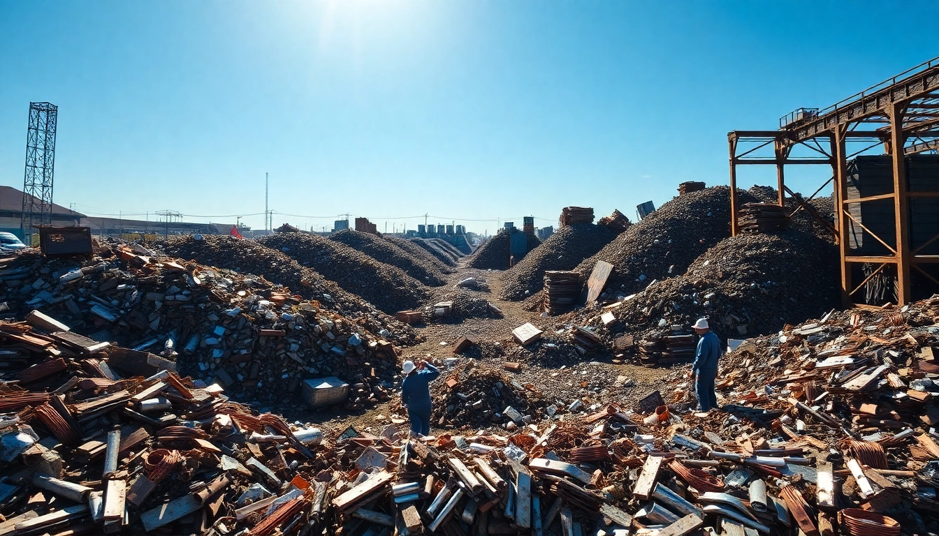Efficient Schrottabholung Remscheid services showcasing workers sorting valuable scrap metals.