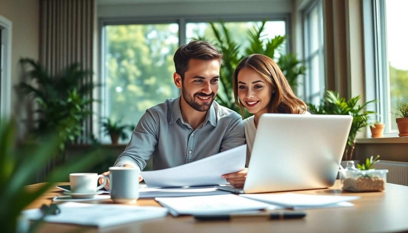 Junge Paar analysiert langfristig investieren Strategien in einem modernen Büro.