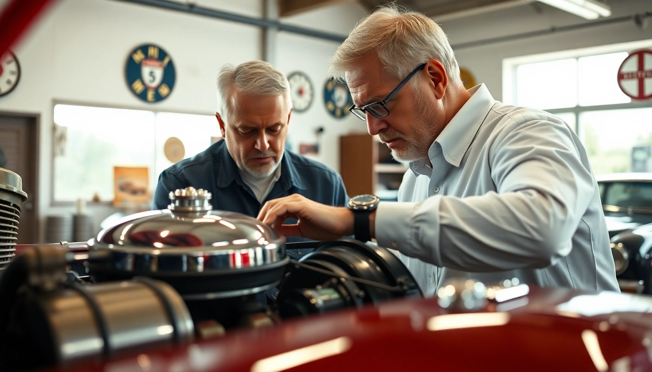 Oldtimer Wertgutachten durchgeführt von einem Sachverständigen an einem klassischen Auto.