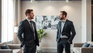 Headhunter Braunschweig im Gespräch mit einem Kandidaten in einem modernen Büro, das Professionalität ausstrahlt.