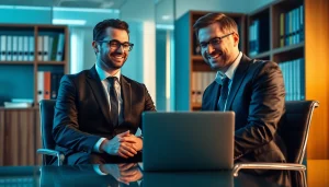 Headhunter Ärzte beraten professionell einen Arzt in einem modernen Büro.