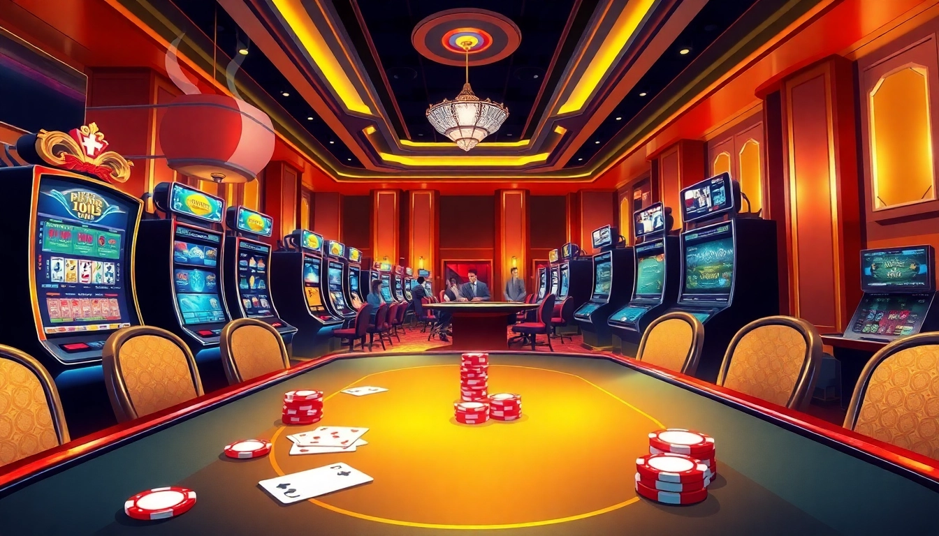 Experience the excitement of gambling at https://luck8.name/ with poker chips and vibrant slot machines.