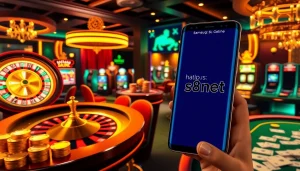 Experience online gambling excitement with https://s8net.com/ showing roulette and poker tables.