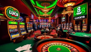 Trải nghiệm cảm giác hồi hộp khi chiến thắng tại các casino LUCK8 và LUCKY8 với các bàn chơi sống động và máy đánh bạc.