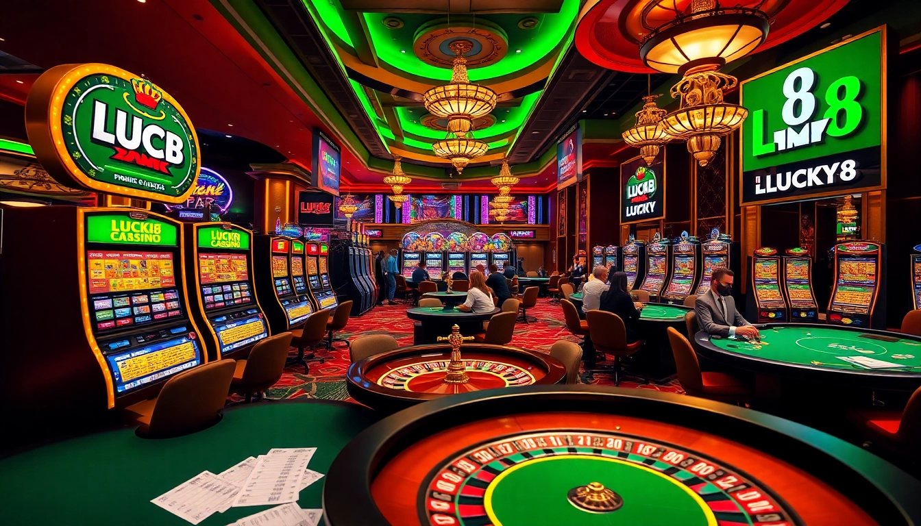 Trải nghiệm cảm giác hồi hộp khi chiến thắng tại các casino LUCK8 và LUCKY8 với các bàn chơi sống động và máy đánh bạc.