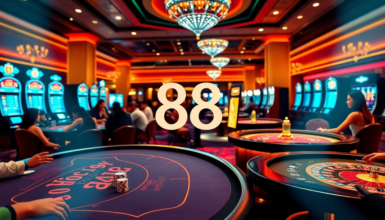 Players enjoying games at 88i's online casino, showcasing excitement and luxury.