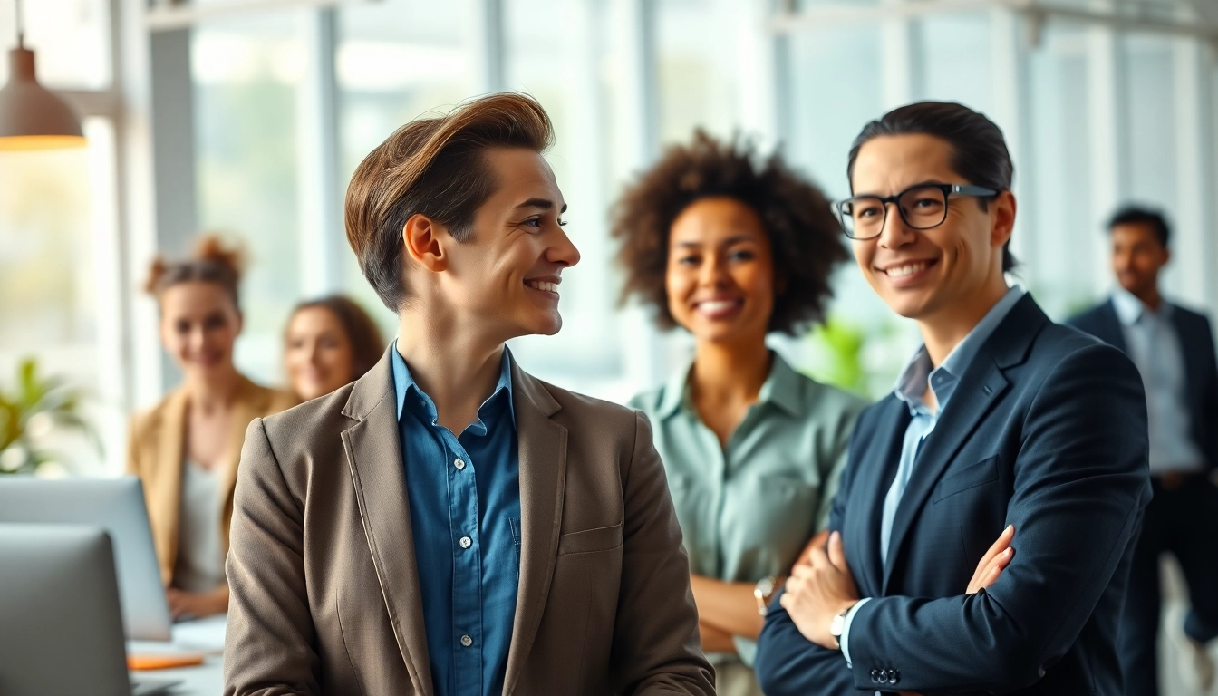 Effektive Personalvermittlung mit einem Berater im modernen Büro, das Professionalität ausstrahlt.