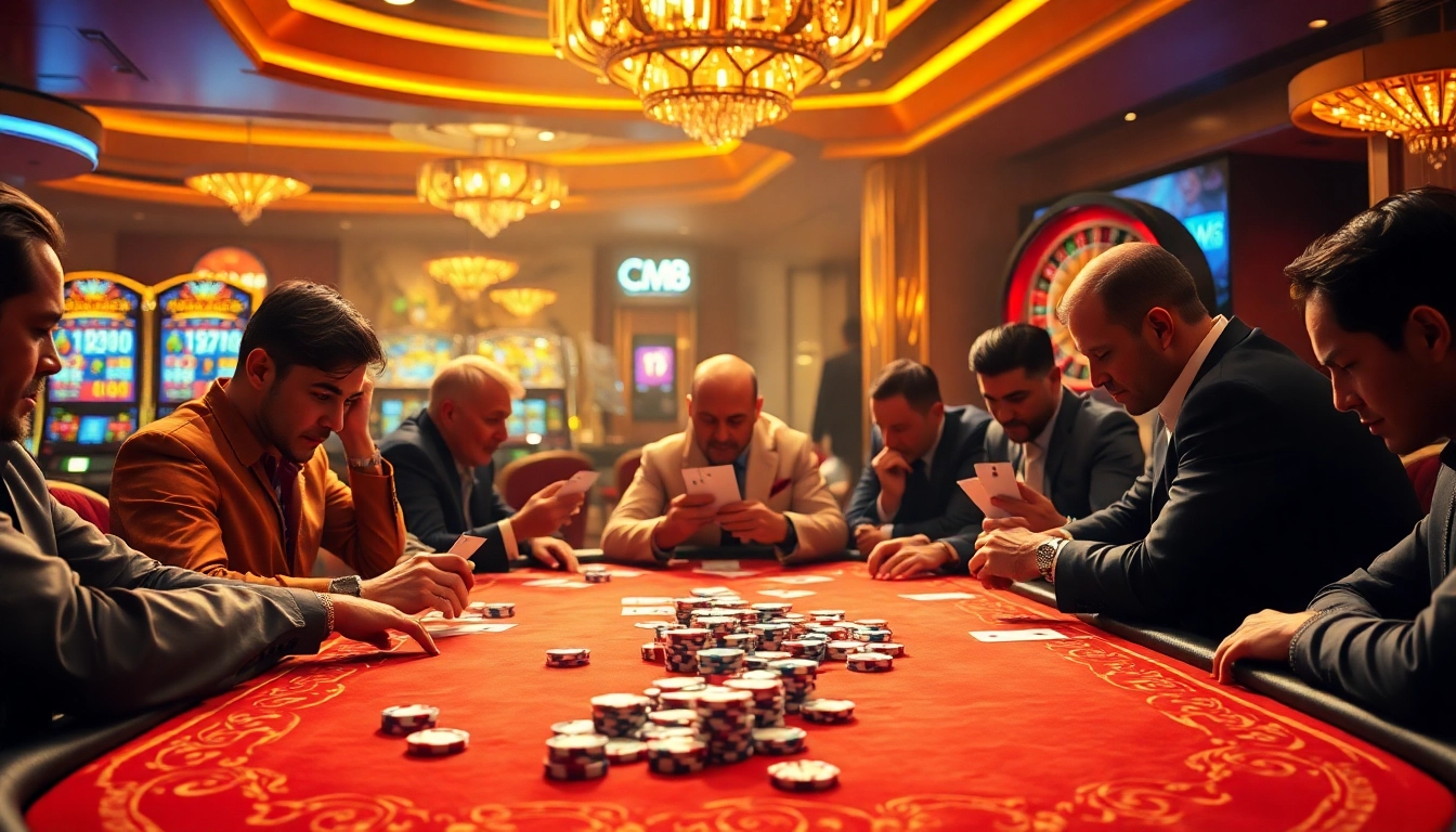 CM88 logo on an upscale casino table with poker chips in an exciting gambling scene.